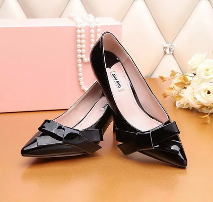 MIUMIU Shallow mouth kitten heel Shoes Women--011